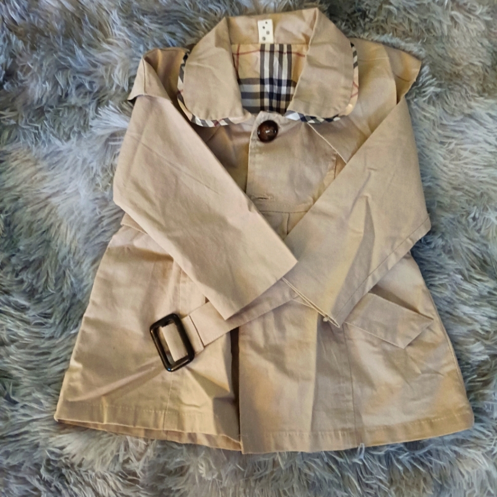 EUC. Girls dress coat, tan. 24-month.